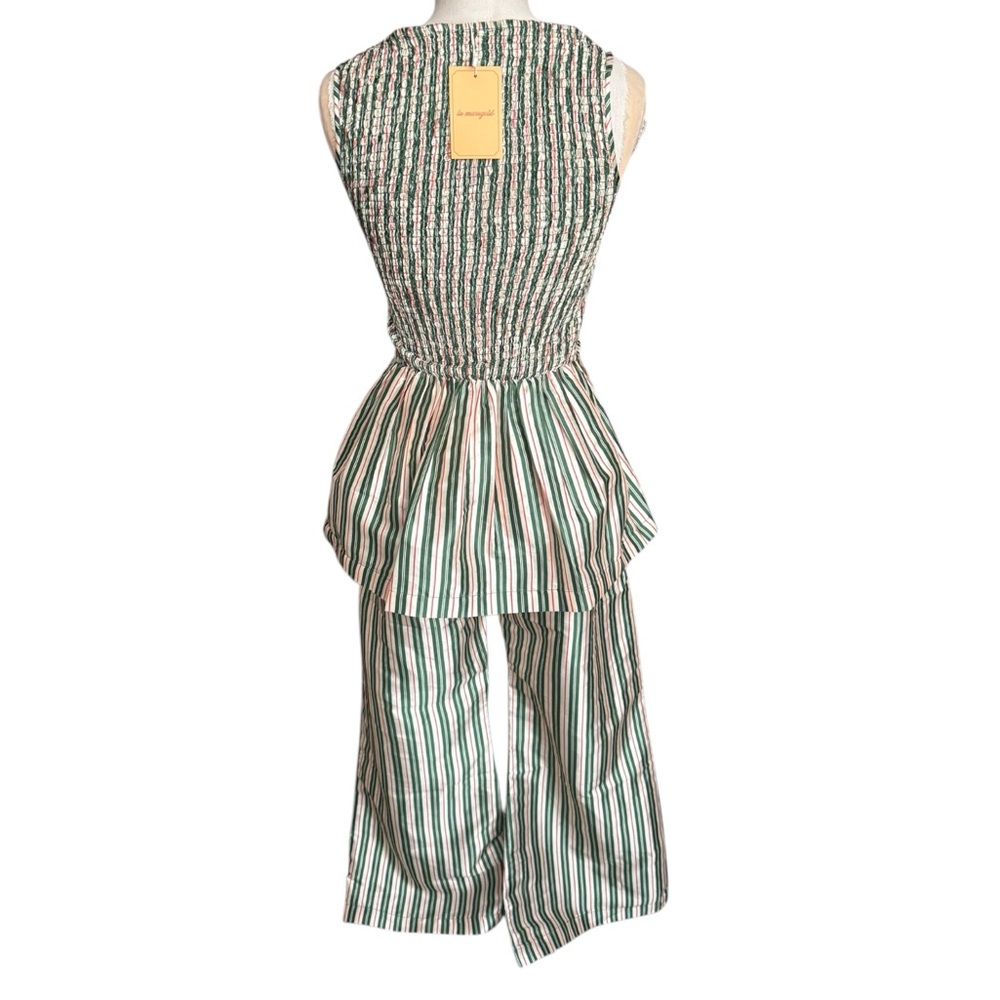 Striped Sleeveless Jumpsuit - Picture 6 of 15